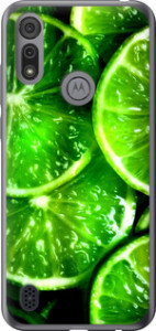 Чехол Зелёные дольки лимона для Motorola E6s