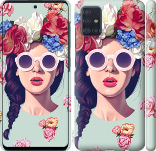 

Чохол Дівчина з квітами на Samsung Galaxy A51 2020 A515F 875631