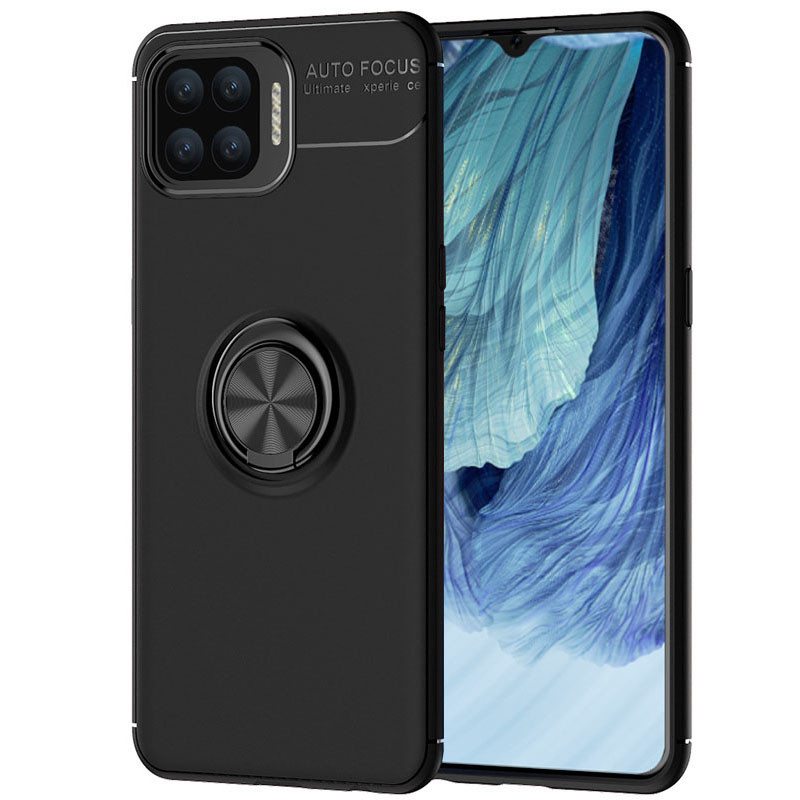 

TPU чохол Deen ColorRing під магнітний тримач (opp) на Oppo A93 (Чорний / Чорний) 1081658