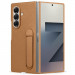 Фото Кожаный чехол Leather Case (AAA) with stand для Samsung Galaxy Z Fold7 (Tan) на vchehle.ua