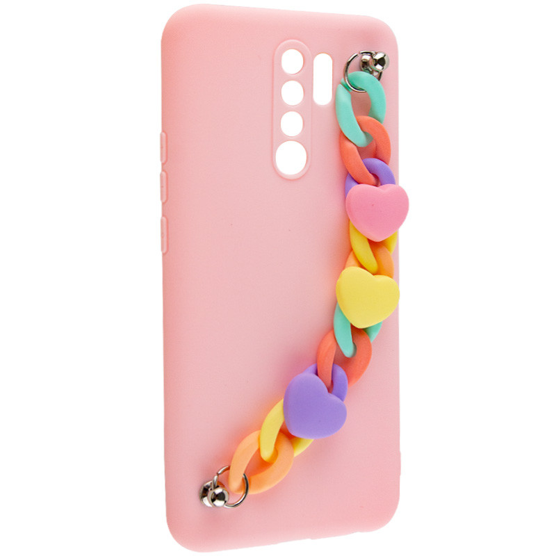 Фото Чехол Chained Heart c подвесной цепочкой для Xiaomi Redmi 9 (Pink Sand) на vchehle.ua