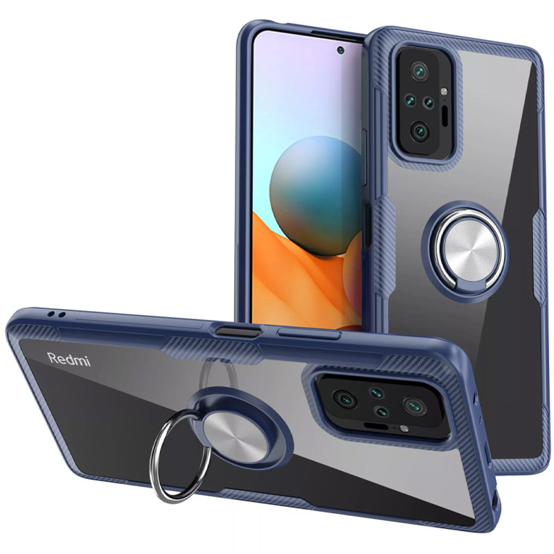 

TPU+PC чехол Deen CrystalRing for Magnet (opp) для Xiaomi Redmi Note 10 Pro (Бесцветный / Синий) 1147617