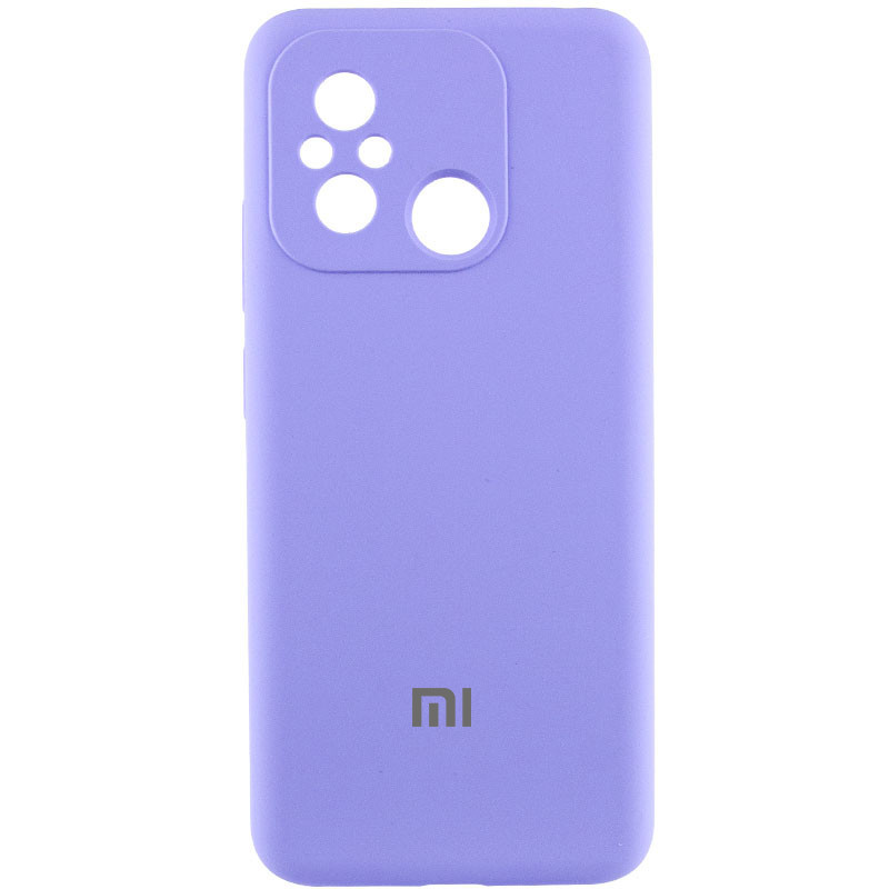 Чохол Silicone Cover Lakshmi Full Camera (AAA) with Logo на Xiaomi Redmi 12C (Бузковий / Dasheen)