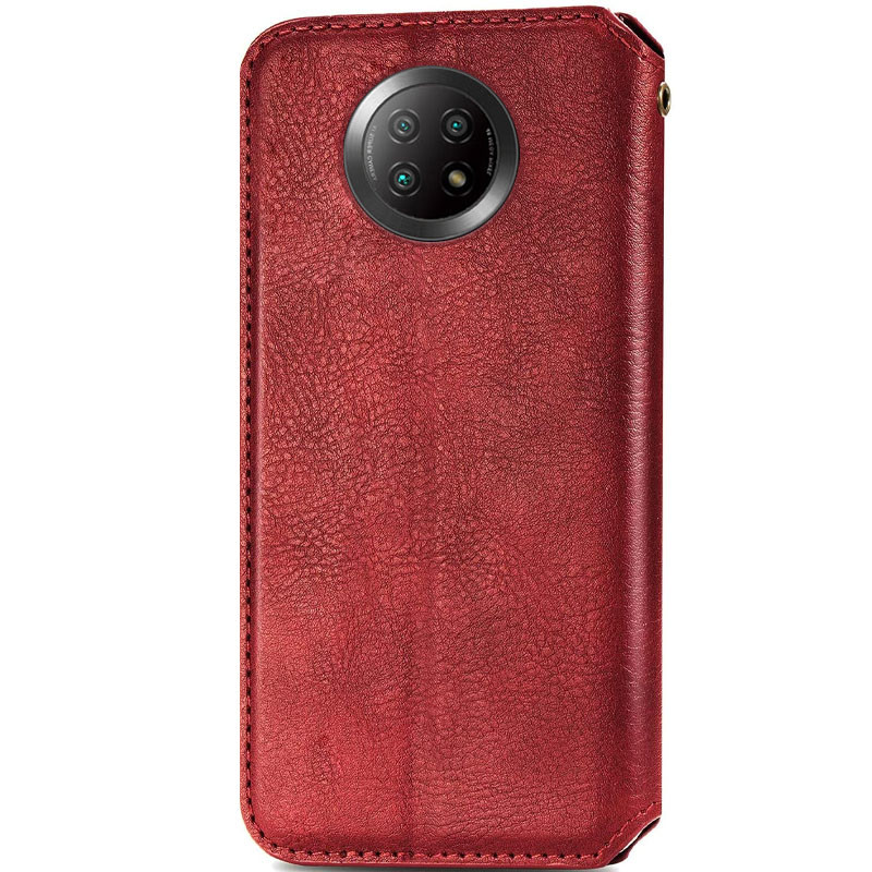 Фото Кожаный чехол-книжка GETMAN Cubic (PU) для Xiaomi Redmi Note 9 5G / Note 9T (Красный) на vchehle.ua