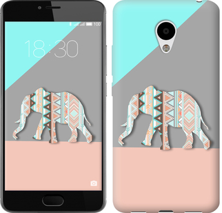 

Чехол Узорчатый слон для Meizu M3 224757