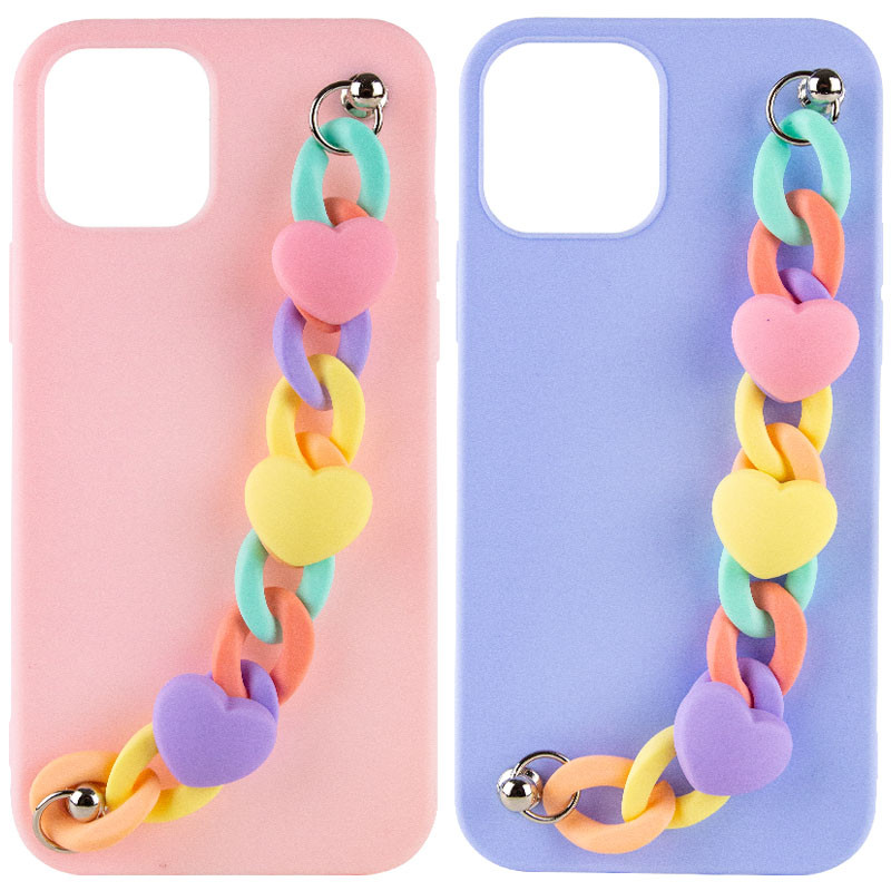 Чехол Chained Heart c подвесной цепочкой для Apple iPhone 13 mini (5.4")