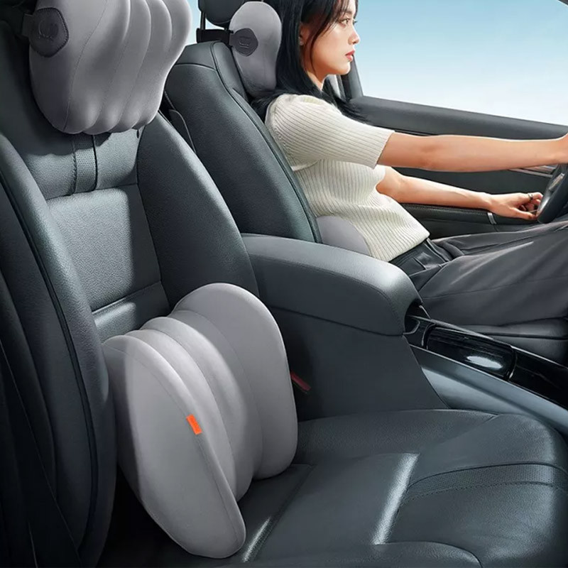 Купить Уценка Подушка Baseus ComfortRide Series Lumbar (CNYZ) (Вскрытая упаковка / Gray) на vchehle.ua