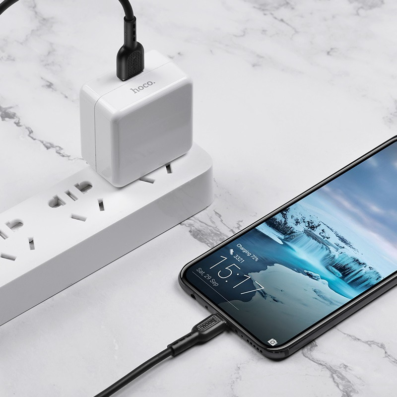 Дата кабель Hoco X33 Surge USB to MicroUSB (1m) (Черный) в магазине vchehle.ua