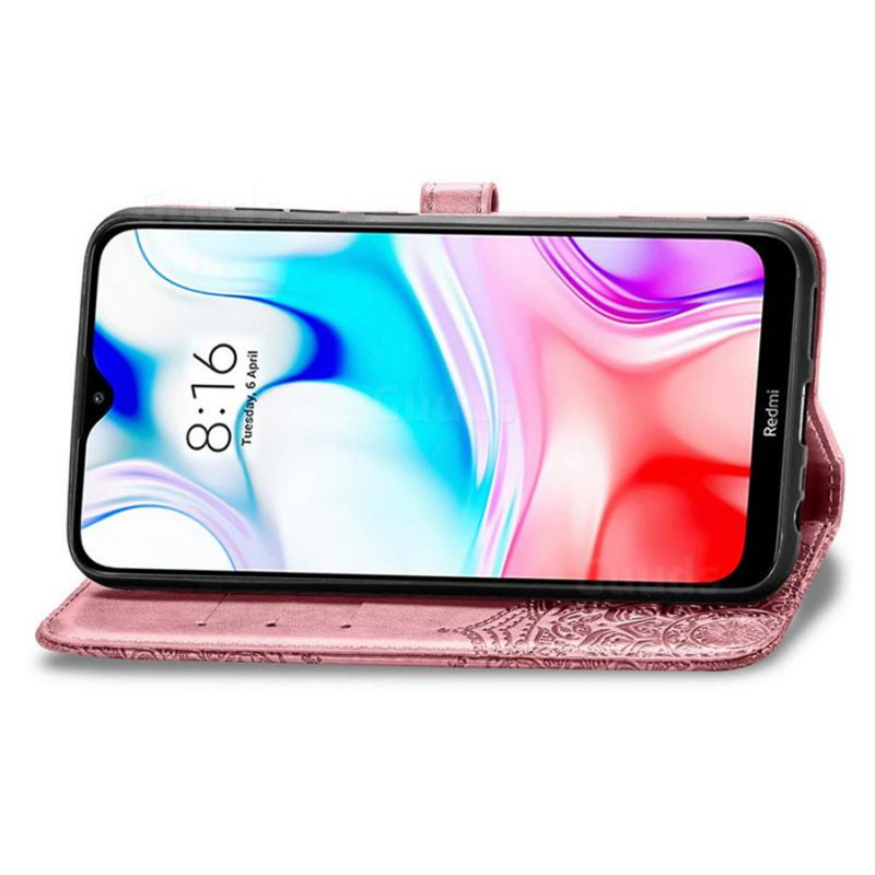 Фото Кожаный чехол (книжка) Art Case с визитницей для Xiaomi Redmi 8 (Розовый) в магазине vchehle.ua