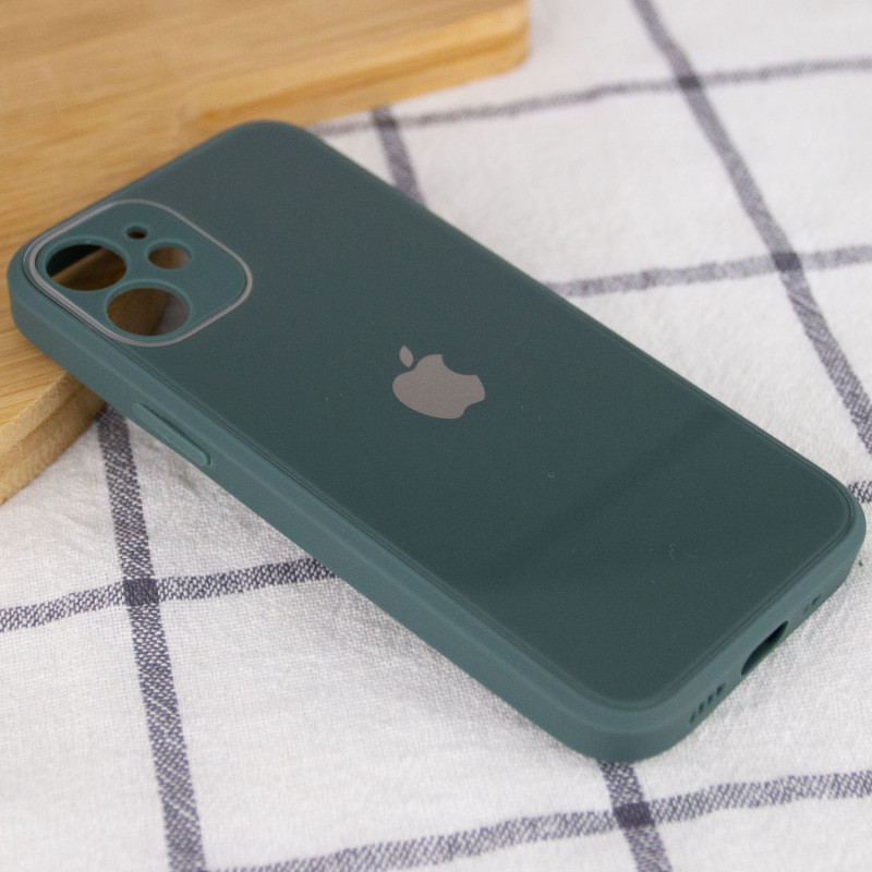 Фото Уценка TPU+Glass чехол GLOSSY Logo Full camera (opp) для Apple iPhone 12 mini (5.4") (Царапина / Зеленый) на vchehle.ua