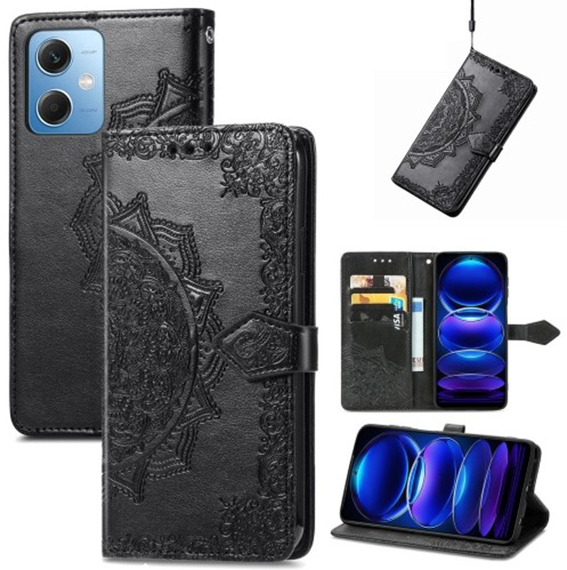 Купити Шкіряний чохол (книжка) Art Case з візитницею на Xiaomi Poco X5 Pro 5G / Redmi Note 12 Pro 5G (Чорний) на vchehle.ua