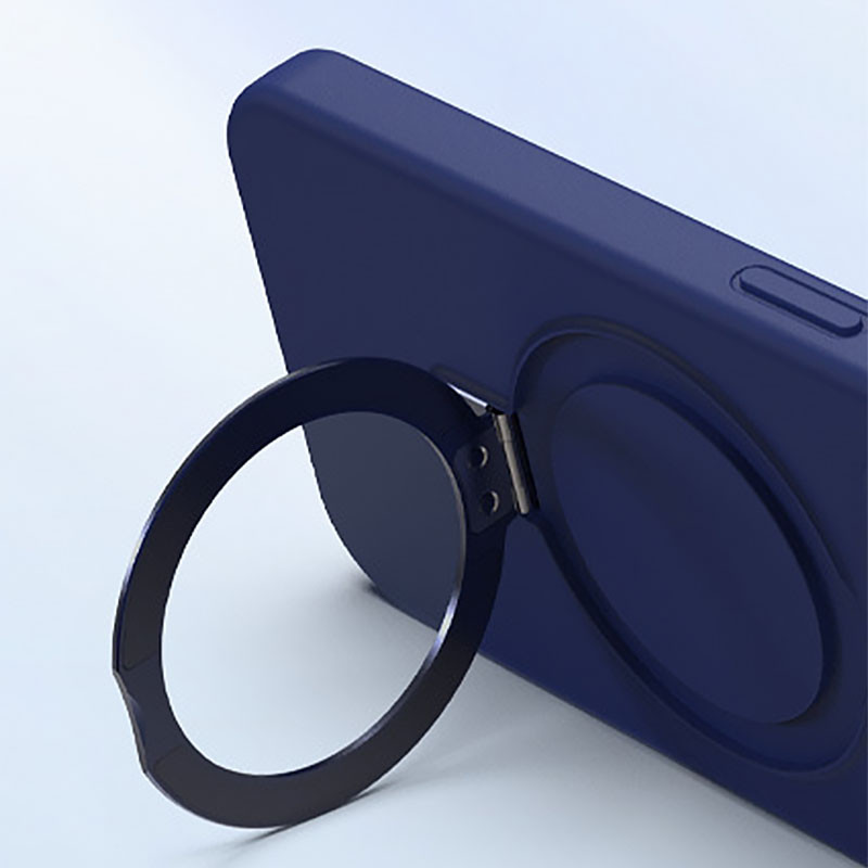 Фото Чохол Silicone Case Full Protective NO LOGO with Ring на Apple iPhone 12 Pro Max (6.7") (Dark Blue) в маназині vchehle.ua