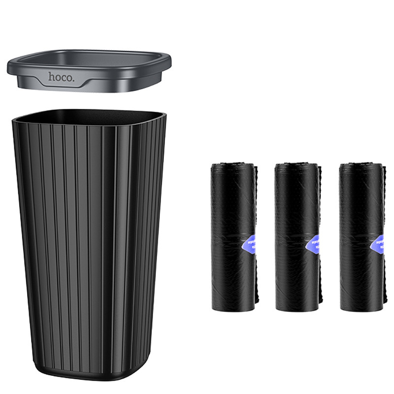 Заказать Автомобильный контейнер для мусора в подстаканник Hoco ZP12 (Black) на vchehle.ua