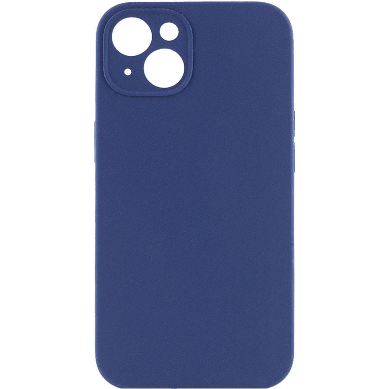 Чохол Silicone Case Full Camera Protective (AA) NO LOGO на Apple iPhone 14 (6.1") (Синій / Deep navy)
