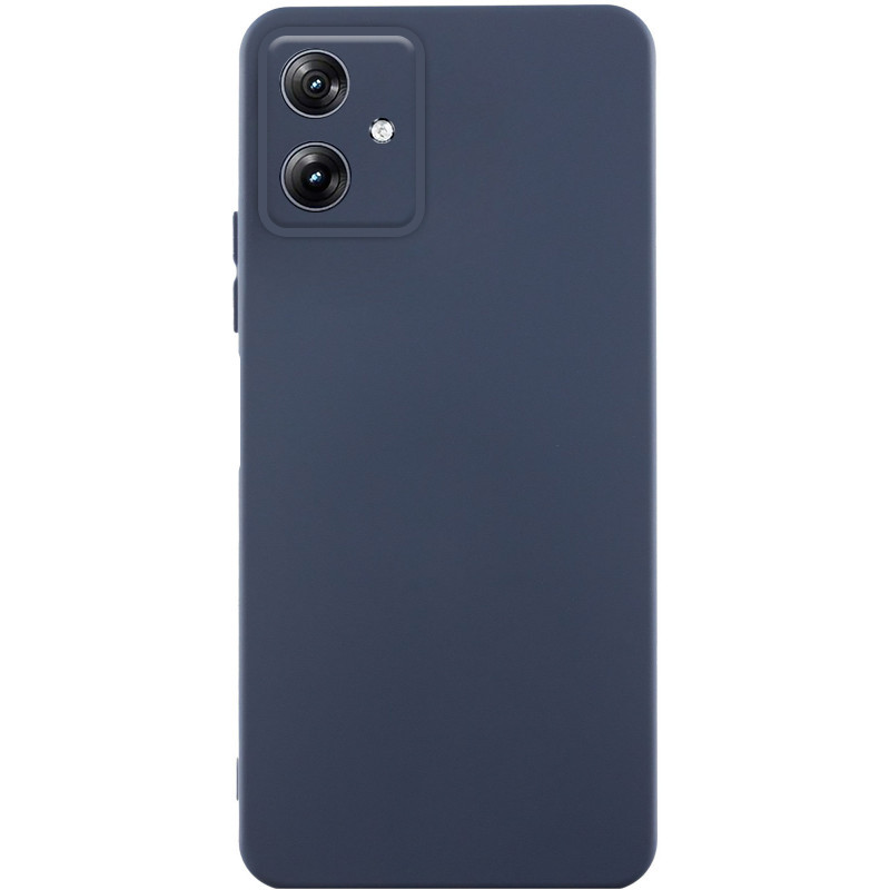 Чехол TPU GETMAN Liquid Silk Full Camera для Motorola Moto G54 (Синий / Midnight Blue)