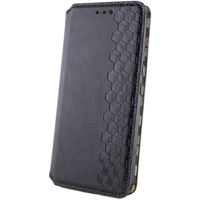 Фото Шкіряний чохол книжка GETMAN Cubic (PU) на Samsung Galaxy S24 FE (Чорний) на vchehle.ua