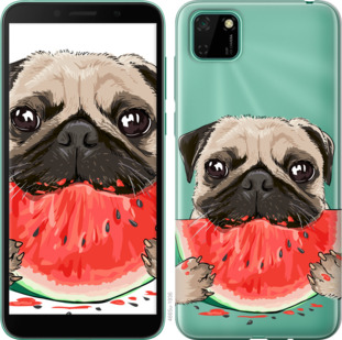 

Чохол Мопс і кавун на Huawei Y5p 935956