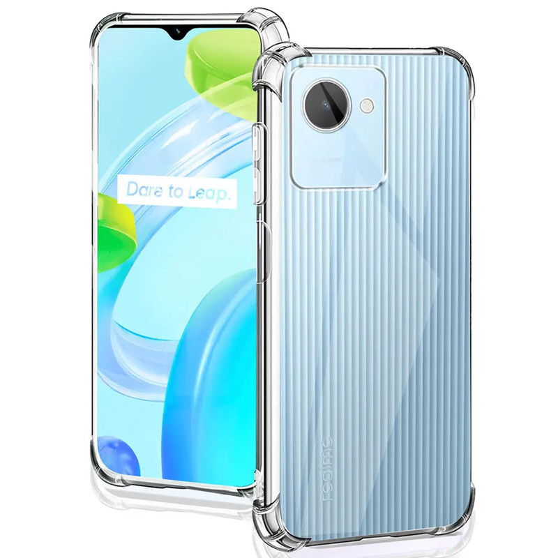 TPU чехол GETMAN Ease logo усиленные углы Full Camera для Realme C30s (Бесцветный (прозрачный))