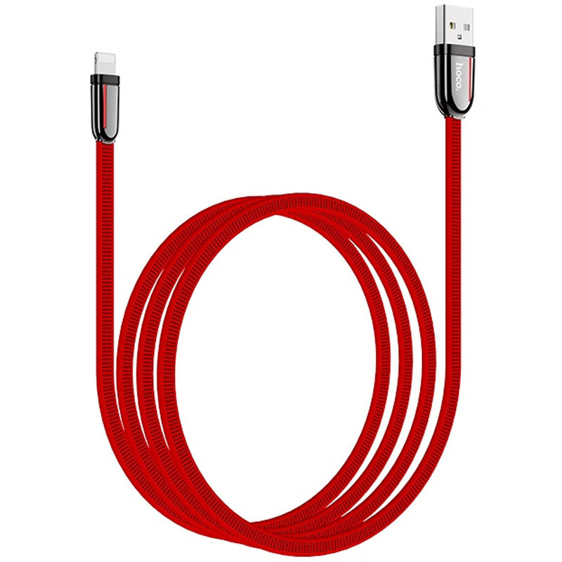 Фото Дата кабель Hoco U74 "Grand" Lightning (1.2m) (Красный) в магазине vchehle.ua