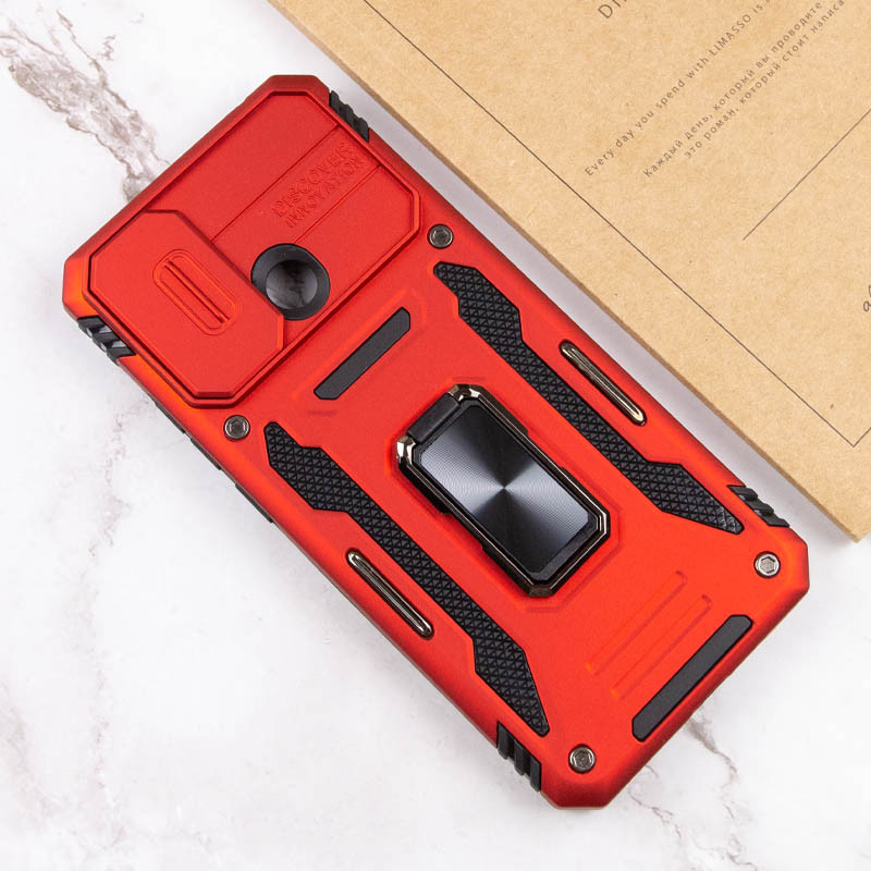 Замовити Удароміцний чохол Camshield Army Ring на Xiaomi Redmi 9C / 10A (Червоний / Red) на vchehle.ua