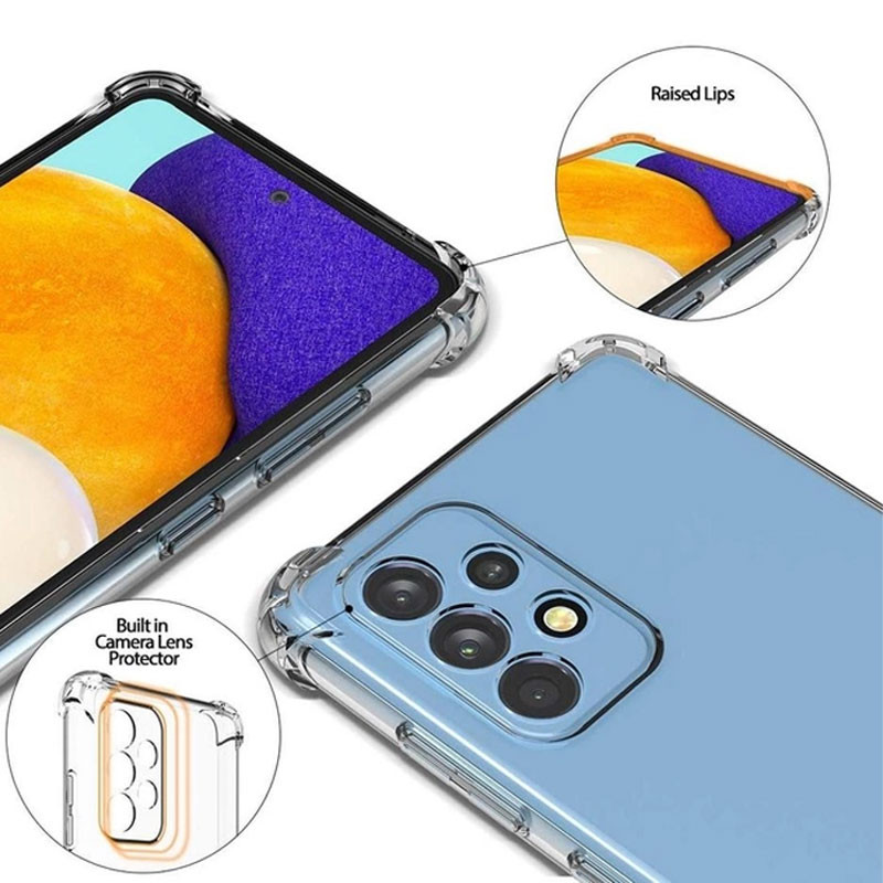 Фото TPU чехол GETMAN Ease logo усиленные углы Full Camera для Samsung Galaxy A52 4G / A52 5G / A52s (Бесцветный (прозрачный)) в магазине vchehle.ua