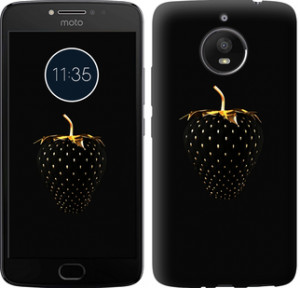 Чехол Черная клубника для Motorola Moto E4 Plus