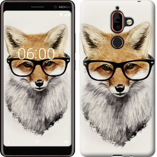 

Чохол Лис в окулярах на Nokia 7 Plus 634618