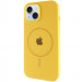 Чохол Silicone Case Full Protective (AA) with Magnetic Safe на Apple iPhone 15 Plus (6.7") (Жовтий / Yellow)
