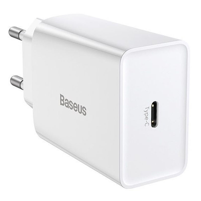 Фото МЗП Baseus Speed Mini Quick Charger 20W (1USB-C) (CCFS-S) (Білий) на vchehle.ua