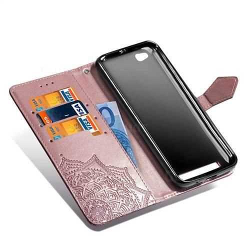 Купить Кожаный чехол-книжка Art Case с визитницей для Xiaomi Redmi 4a (Розовый) на vchehle.ua