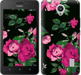 

Чохол Троянди на чорному тлі на Huawei Y635 547138