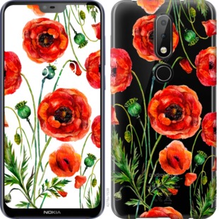 

Чохол Намальовані маки на Nokia 6.1 Plus 744284