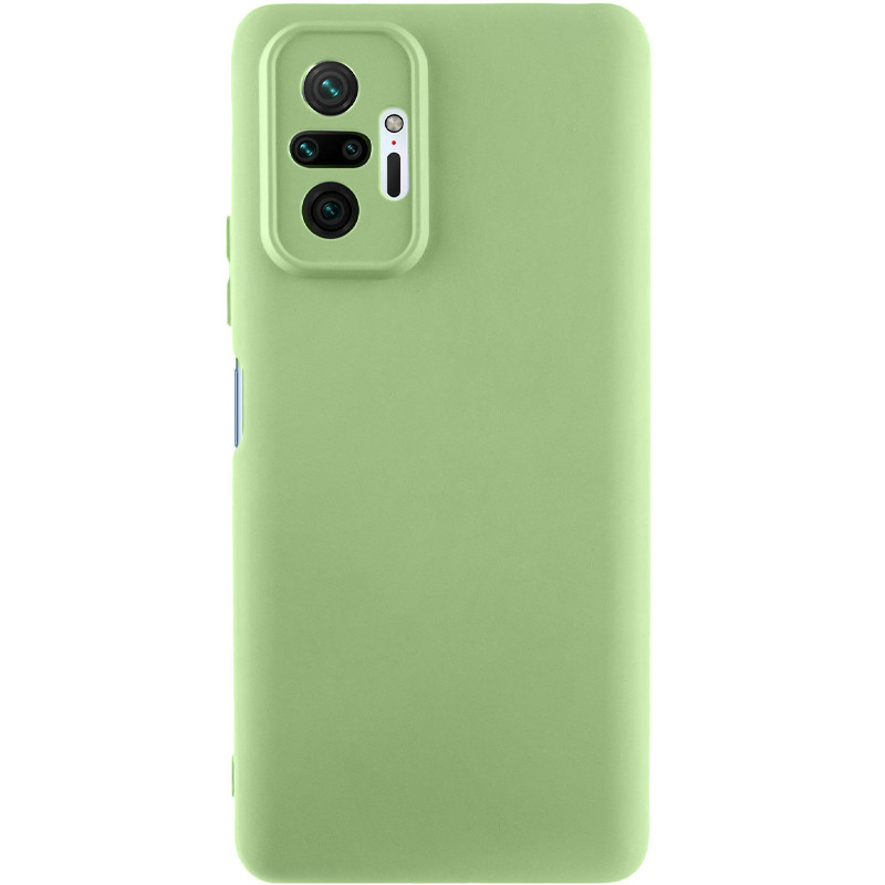 Чехол TPU GETMAN Liquid Silk Full Camera для Xiaomi Redmi Note 10 Pro / 10 Pro Max (Зеленый / Pistachio)