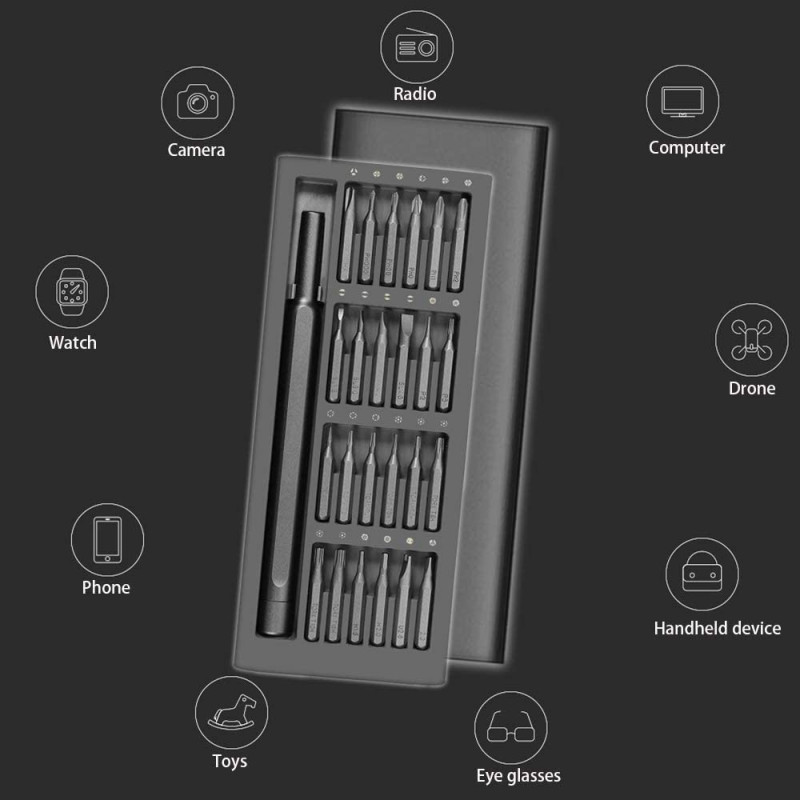 Фото Отвертка с комплектом бит Xiaomi MiJia Wiha Screwdriver Set (JXLSD01XH) (Черный) в магазине vchehle.ua