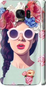 Чехол Девушка с цветами для Samsung Galaxy S7 Edge G935F