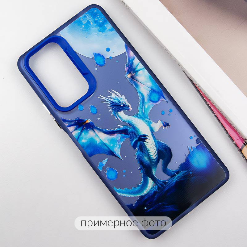 Фото TPU+PC чехол TakiTaki Fantasy magic glow для Apple iPhone 15 Pro Max (6.7") (Ghost Dragon - Blue) на vchehle.ua