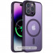 TPU+PC чехол Metal Buttons with  Magnetic Safe Colorful для Apple iPhone 16 Plus (6.7") (Темно-фиолетовый)