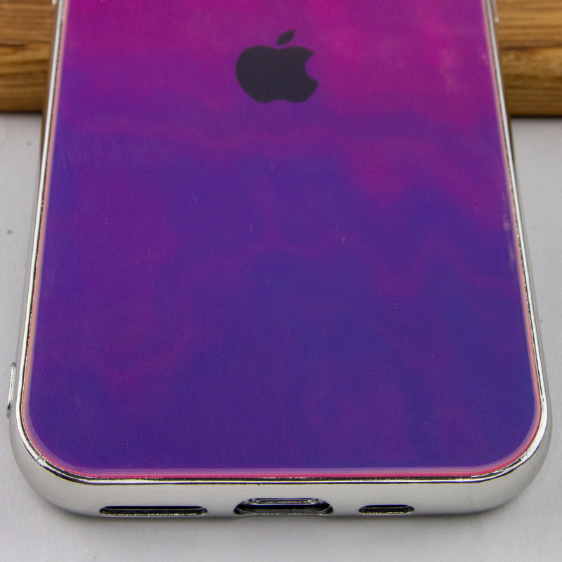 Фото Уценка TPU+Glass чехол Gradient Rainbow с лого для Apple iPhone 11 Pro Max (6.5") (Царапина / Фиолетовый) в магазине vchehle.ua