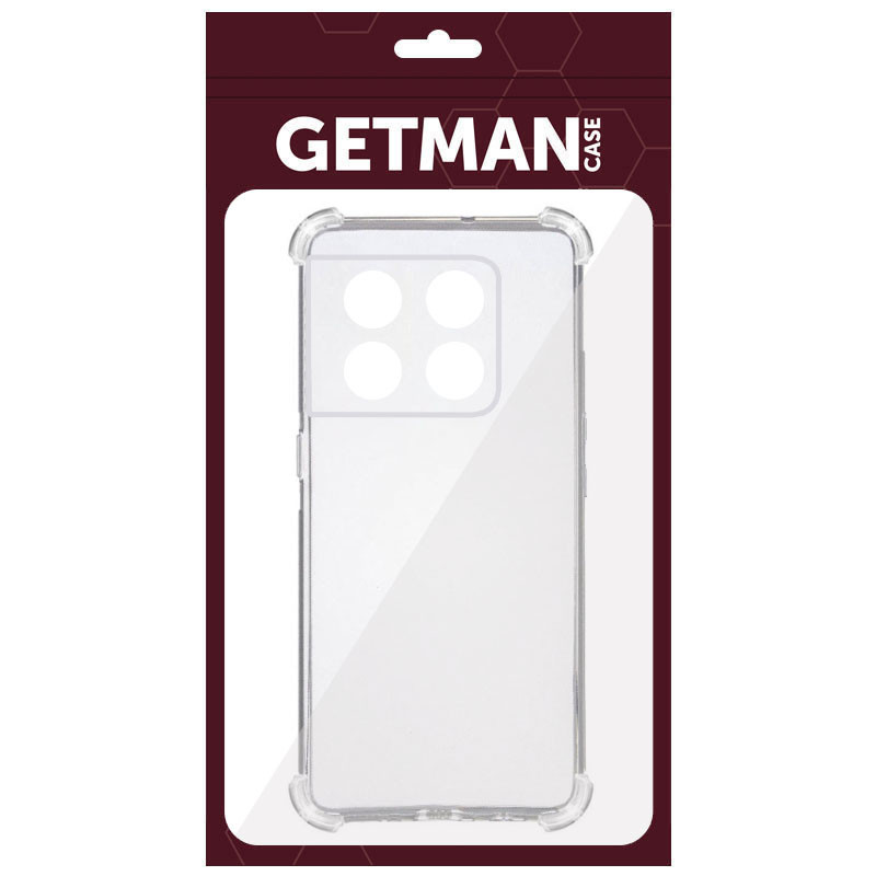 Заказать TPU чехол GETMAN Ease logo усиленные углы Full Camera для OnePlus 10T (Бесцветный (прозрачный)) на vchehle.ua