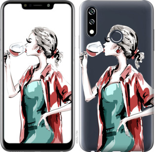 

Чехол Девушка с бокалом для LG W10 841522