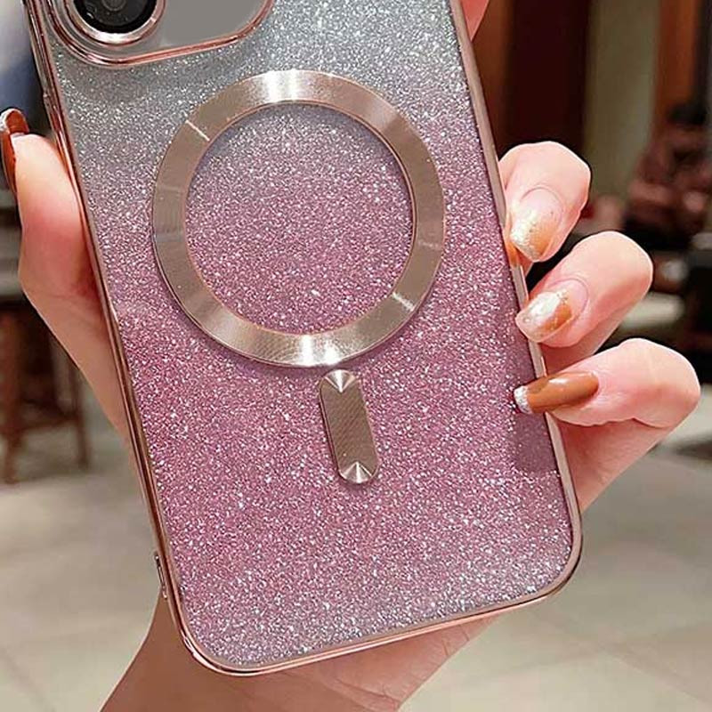 Фото TPU чохол Delight case with Magnetic Safe з захисними лінзами на камеру на Apple iPhone 15 (6.1") (Рожевий / Rose Gold) на vchehle.ua