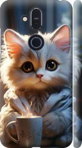 Чохол White cat на Nokia 8.1