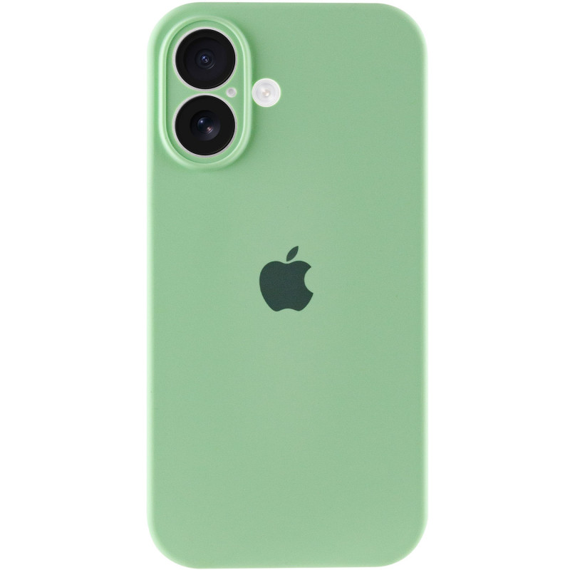 Чехол Silicone Case Full Camera Protective (AA) для Apple iPhone 16 (6.1") (Зеленый / Pistachio) в магазине vchehle.ua