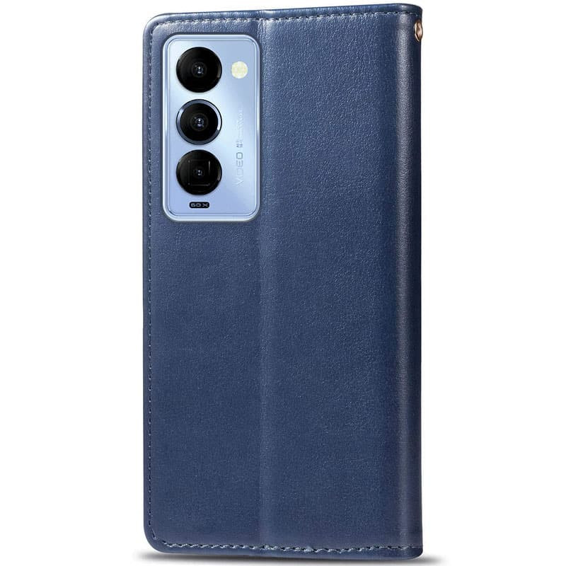 Фото Кожаный чехол книжка GETMAN Gallant (PU) для TECNO Camon 18 / 18P (Синий) на vchehle.ua