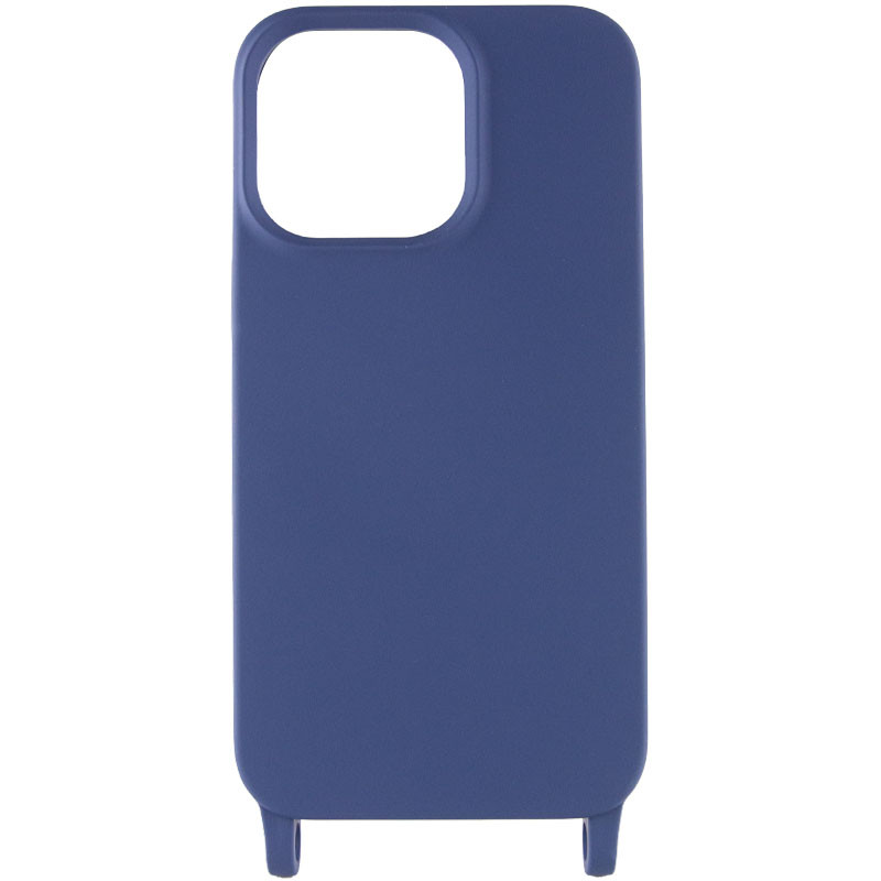 Фото Чохол Cord case з довгим кольоровим ремінцем на Apple iPhone 14 Plus (6.7") (Темно синій / Midnight blue) в маназині vchehle.ua