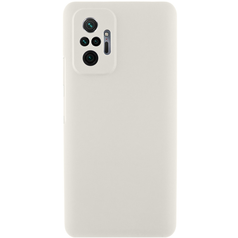 Чехол Silicone Cover Lakshmi Full Camera (AAA) для Xiaomi Redmi Note 10 Pro / 10 Pro Max (Белый / White)