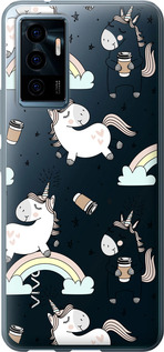

Чехол Единорог и кофе для Vivo V23e 1607320