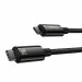 Фото Дата кабель Baseus Tungsten Gold Type-C to Type-C Cable 240W (2m) (CAWJ04010) (Black) на vchehle.ua