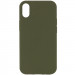 Чехол Silicone Case Full Protective (AA) NO LOGO для Apple iPhone X / XS (5.8") (Зеленый / Dark Olive)