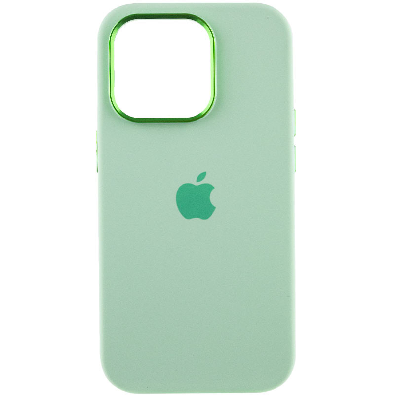 Фото Чохол Silicone Case Metal Buttons (AA) на Apple iPhone 13 Pro (6.1") (Зелений / Pistachio) на vchehle.ua